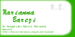 marianna barczi business card